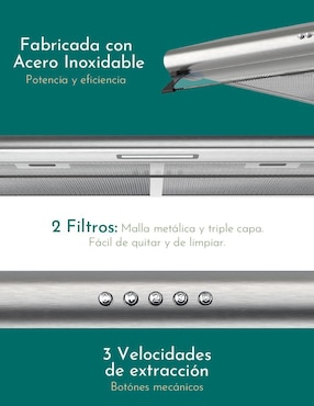 Campana de pared Rivel CAMP-IXB75 de acero inoxidable