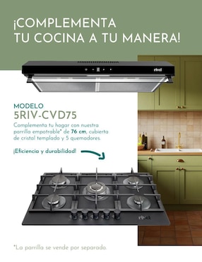 Campana de pared Rivel CAMP-NGT75 de acero inoxidable