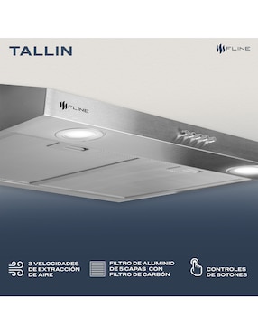 Campana plana Fline TA60 de acero inoxidable