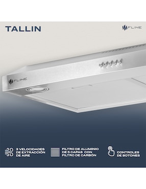 Campana plana Fline TA80 de acero inoxidable