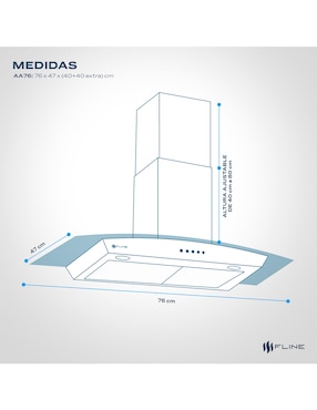Campana de pared Fline AA76 de vidrio