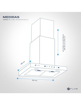 Campana de pared Fline HA60 de acero inoxidable