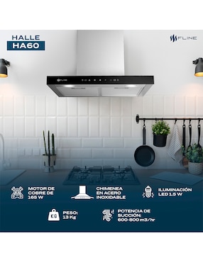 Campana de pared Fline HA60 de acero inoxidable