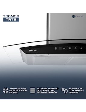 Campana de pared Fline TR76 de acero inoxidable