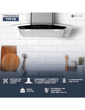 Campana de pared Fline TR76 de acero inoxidable