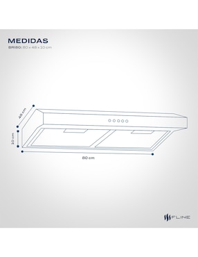 Campana plana Fline BR80 de acero