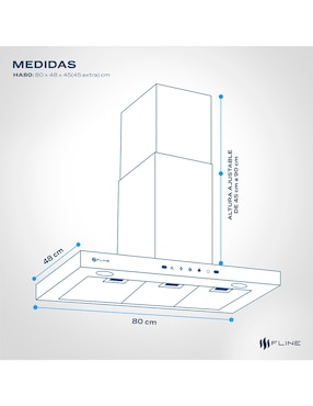 Campana de pared Fline HA80 de acero inoxidable