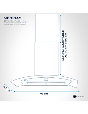 Campana de pared Fline CO76 de vidrio