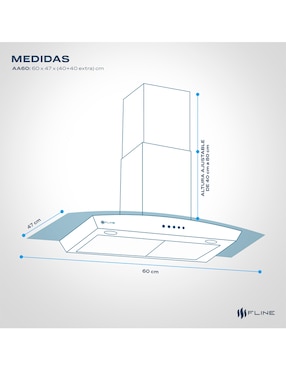 Campana de pared Fline AA60 de acero inoxidable