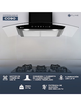 Campana de pared Fline CO90 de vidrio