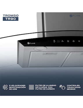 Campana de pared Fline TR90 de acero inoxidable