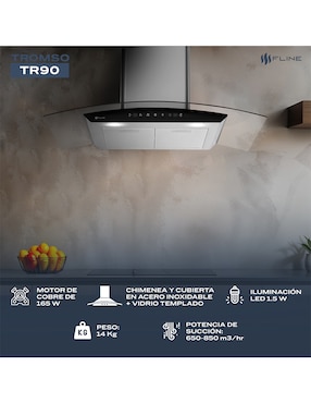 Campana de pared Fline TR90 de acero inoxidable