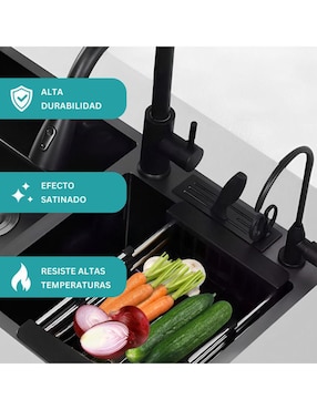 Fregadero de acero inoxidable Yma Home Portacuchillo