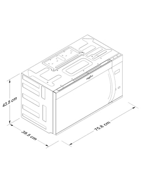 Horno de microondas convencional Whirlpool modelo wmms3330rv de 1.9 pies
