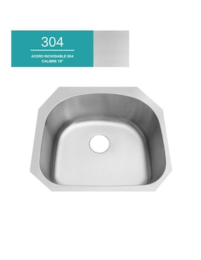 Fregadero de acero inoxidable Yma Home ch. plata y kit