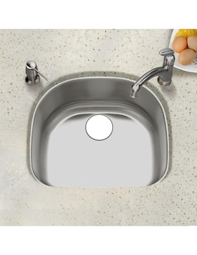 Fregadero de acero inoxidable Yma Home ch. plata y kit
