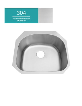 Fregadero de acero inoxidable Yma Home chica plata