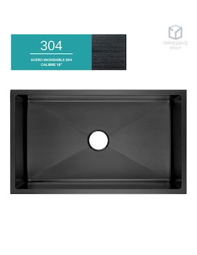 Fregadero de acero inoxidable Yma Home negra cuadrada