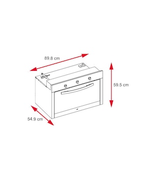 Horno a gas/eléctrico Teka Empotre Hlf 9240 g bk capacidad 2.6 pies