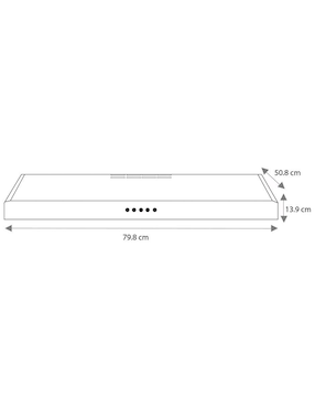 Campana plana Mabe CMPUV801SSX de acero inoxidable