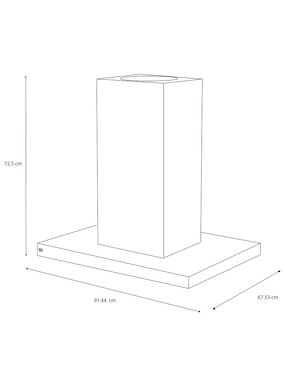 Campana de pared Ge Profile PVW1036SWSS de acero inoxidable