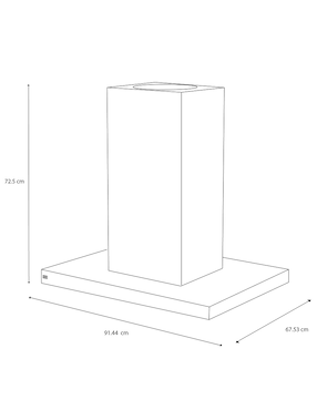 Campana de isla Ge Profile UVI1036SRSS de acero inoxidable