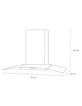 Campana de pared Mabe CM7618PIW de acero inoxidable