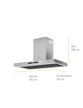 Campana de pared Avera cev90g de acero inoxidable