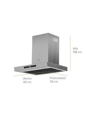 Campana de pared Avera cev60g de acero inoxidable