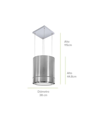 Campana de isla Avera cis38c de acero inoxidable