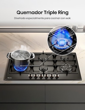Parrilla a gas lp empotrable Hisense