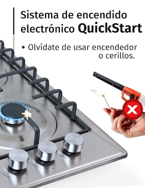 Parrilla a gas lp empotrable Michef