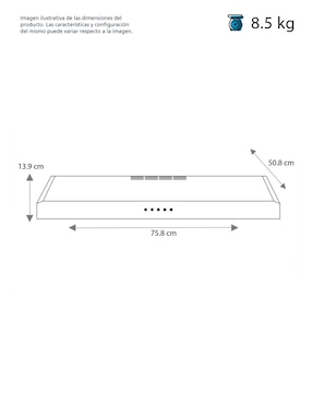Campana de pared Mabe CMPU761NX0 de acero