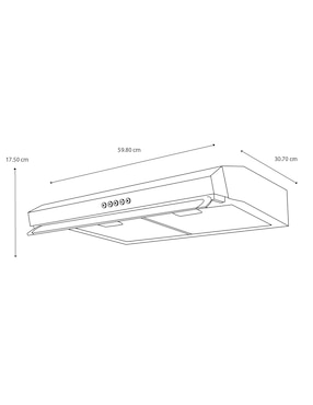 Campana de pared Io mabe IOT6002I de acero inoxidable