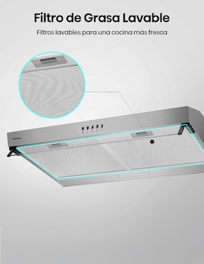 Campana de pared Hisense HUH701SS de acero