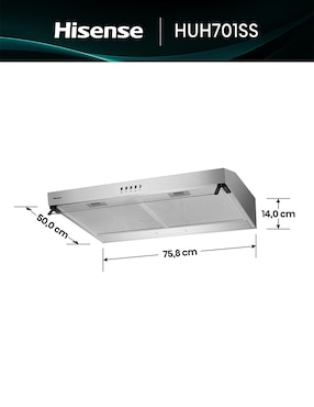 Campana de pared Hisense HUH701SS de acero