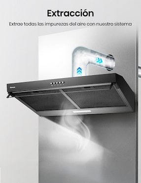 Campana de pared Hisense HUH701BS de aluminio