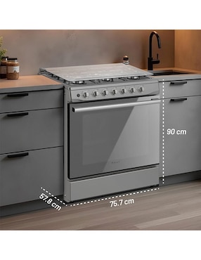 Estufa de piso a Gas natural/lp Nuur 75.7 cm Ignis de 6 quemadores