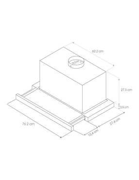 Campana de pared Elica PRF0156318 de acero inoxidable