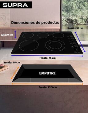 Parrilla eléctrica empotrable Supra