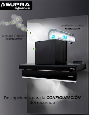 Campana de pared Supra Darkfall 90 de acero