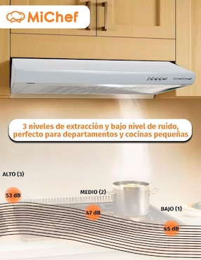 Campana plana Michef ARIA G-60 de acero inoxidable