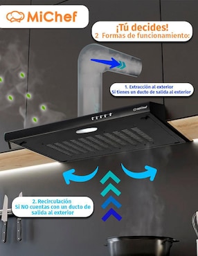 Campana plana Michef Aria N-60 de acero inoxidable