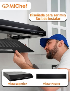 Campana plana Michef Aria N-60 de acero inoxidable