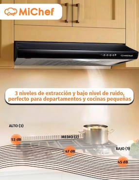 Campana plana Michef Aria N-60 de acero inoxidable