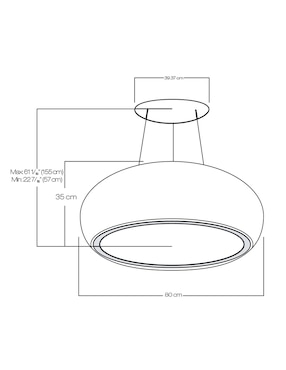 Campana de isla Elica PRF0098394 de acero inoxidable