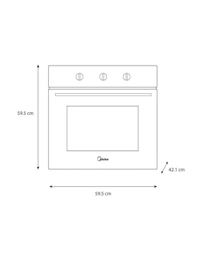 Horno eléctrico Midea TasteExpress MEO24BI1EFB capacidad 2 pies