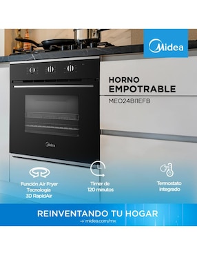 Horno eléctrico Midea TasteExpress MEO24BI1EFB capacidad 2 pies