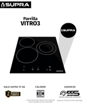 Parrilla eléctrica empotrable Supra