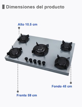 Parrilla a gas lp empotrable Supra Signature